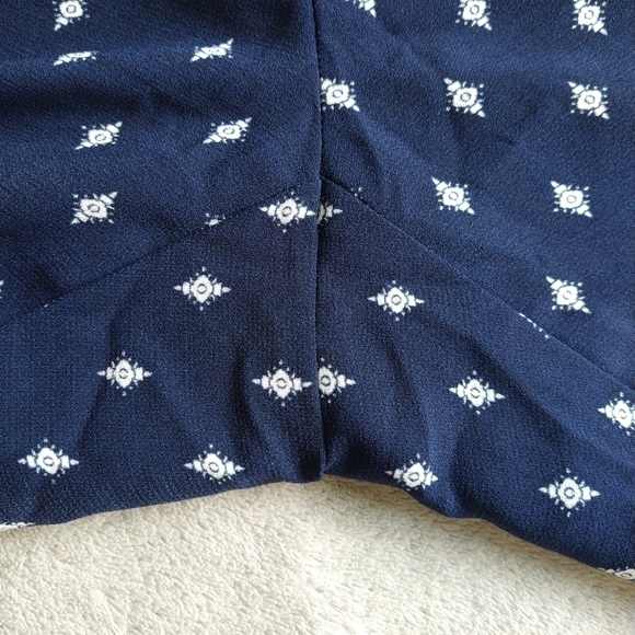 Cabi 5176 Blue Track Star Trouser Wide Leg Pants Lightweight Pockets Mixed Print - Picture 11 of 11